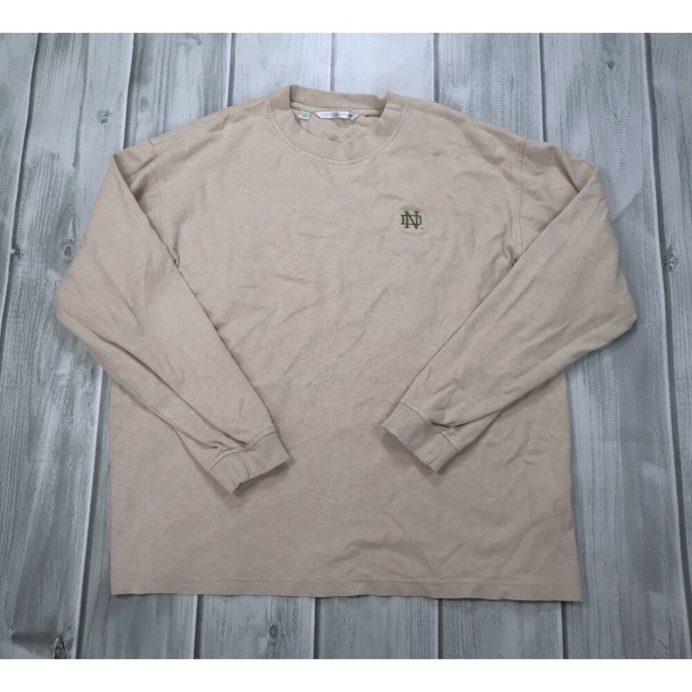 Cutter & Buck Notre Dame 100% Pima Cotton Long Sleeve Shirt Light Sweater